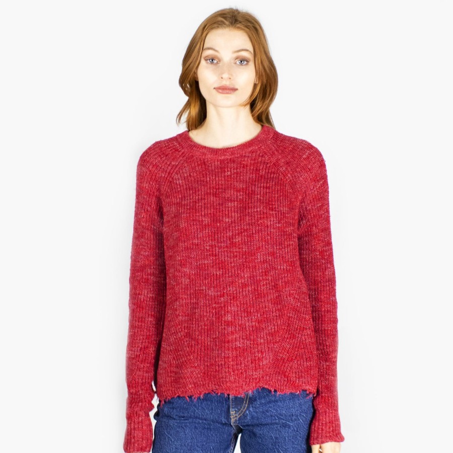 Autumn Cashmere Tweed Distressed Scallop Shaker | Sweaters