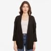 Autumn Cashmere Open Pointelle Duster In Black | Cardigans