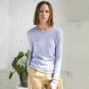 Autumn Cashmere Distressed Edge Crew In Very Peri | Sweaters