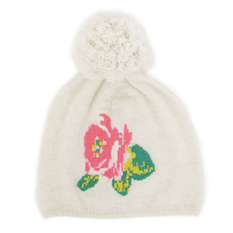 Autumn Cashmere Floral Beanie In Marble Combo | Accessories