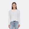 Autumn Cashmere Scallop Shaker In Bleach White | Sweaters