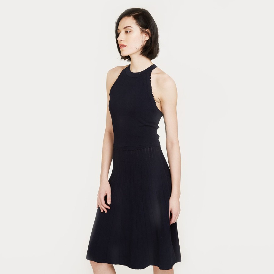 Autumn Cashmere Racerback Halter Dress W/ Scallop Edges | Dresses