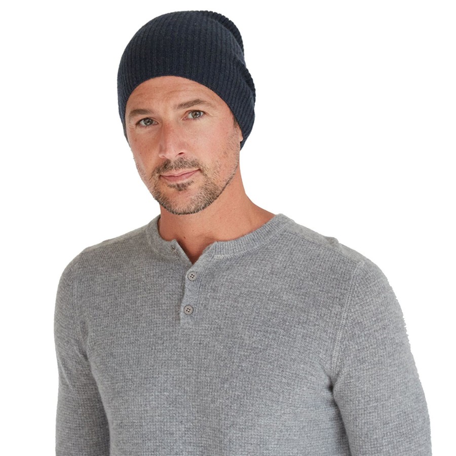 Autumn Cashmere Shaker Stitch Hat In Black | Accessories