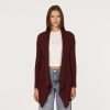 Autumn Cashmere Cable Drape In Wine | Cardigans