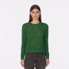 Autumn Cashmere Diamond Stitch Open Pointelle Crew | Sweaters