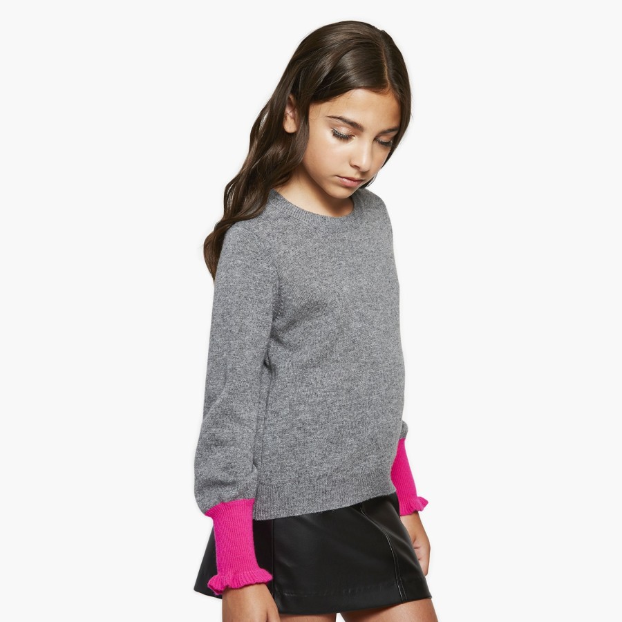 Autumn Cashmere Kids Balloon Sleeve With Contrast Cuff | Clothing