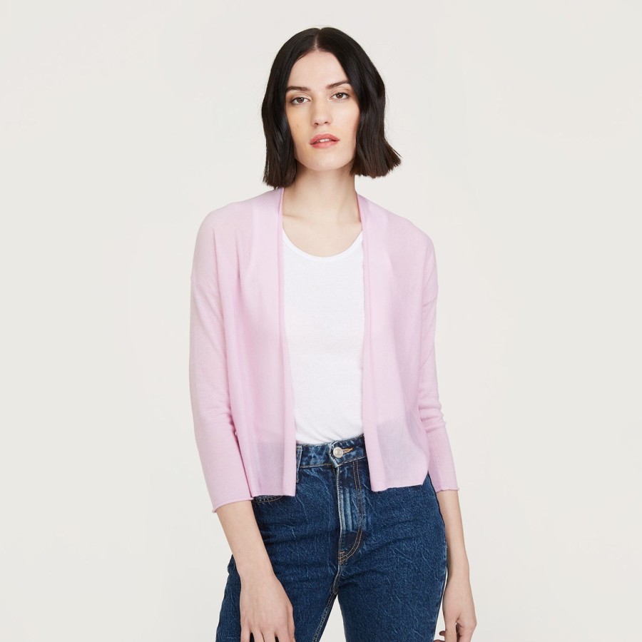 Autumn Cashmere Easy Crop Cardigan In Orchid | Cardigans