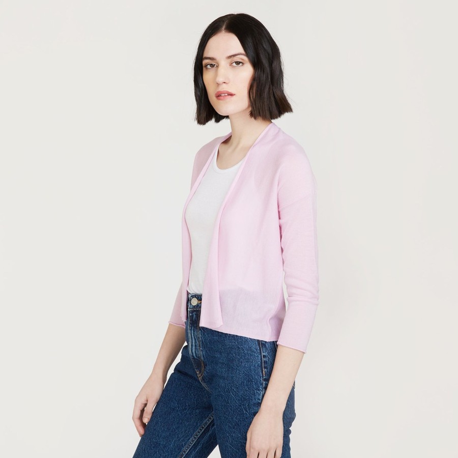 Autumn Cashmere Easy Crop Cardigan In Orchid | Cardigans