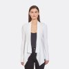 Autumn Cashmere Rib Drape In White | Cardigans