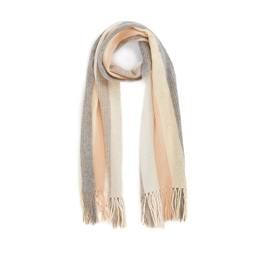 Autumn Cashmere Rainbow Stripe Scarf In Neutral Combo | Accessories