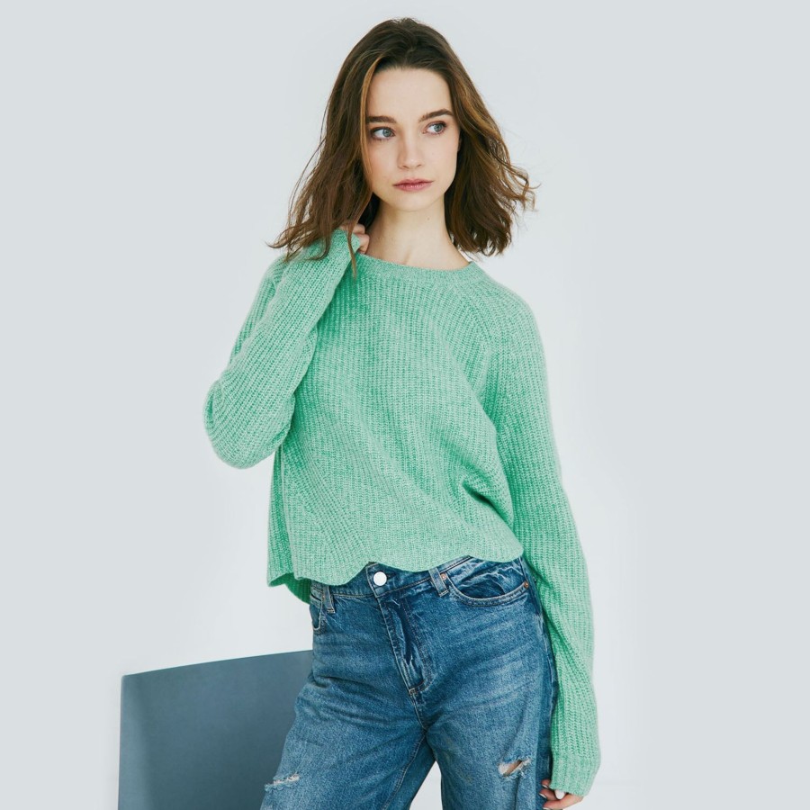 Autumn Cashmere Scalloped Shaker | Sweaters