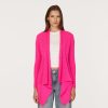 Autumn Cashmere Cable Drape In Hyper Pink | Cardigans