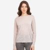 Autumn Cashmere Distressed Edge Crew In Platinum | Sweaters