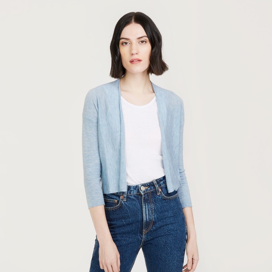 Autumn Cashmere Easy Crop Cardigan In Workwear | Cardigans