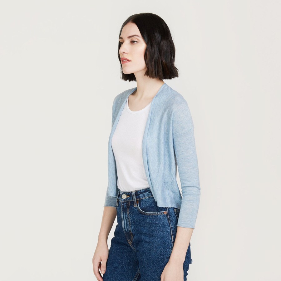 Autumn Cashmere Easy Crop Cardigan In Workwear | Cardigans