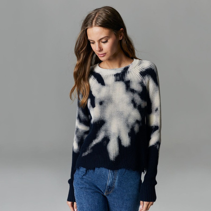 Autumn Cashmere Bleached Distressed Scallop Shaker | Sweaters