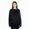 Autumn Cashmere Cropped Boxy Crew Back Yoke In Ebony | Sweaters