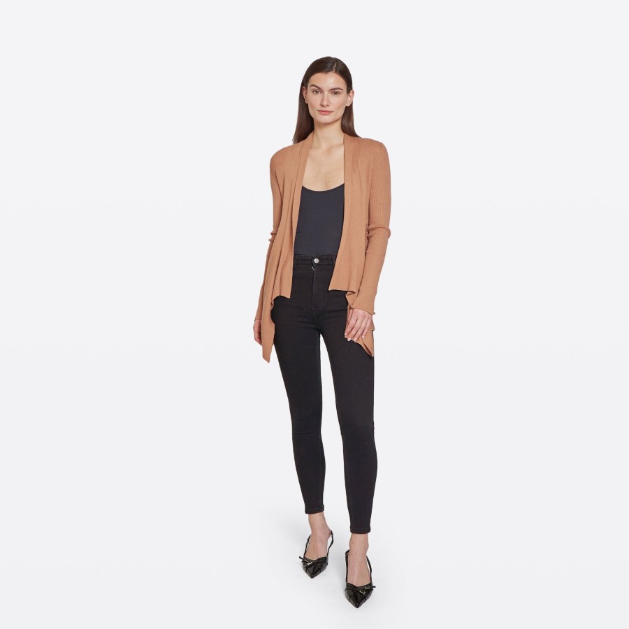 Autumn Cashmere Rib Drape In Wicker | Cardigans