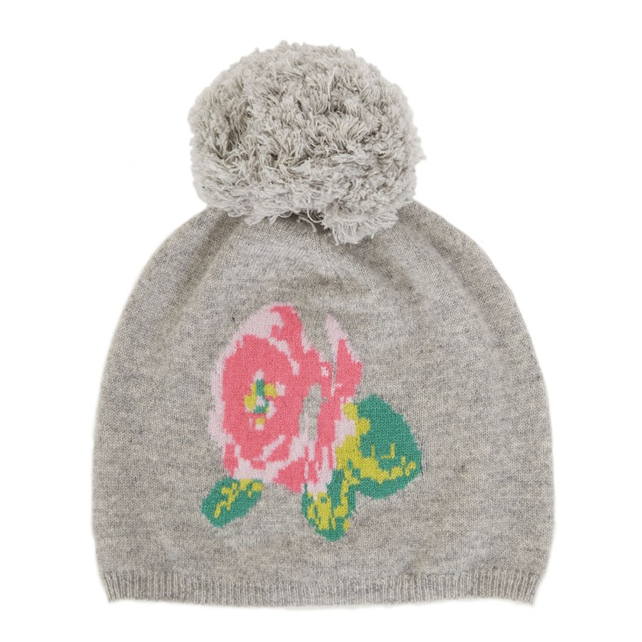 Autumn Cashmere Floral Beanie In Sweatshirt Combo | Accessories