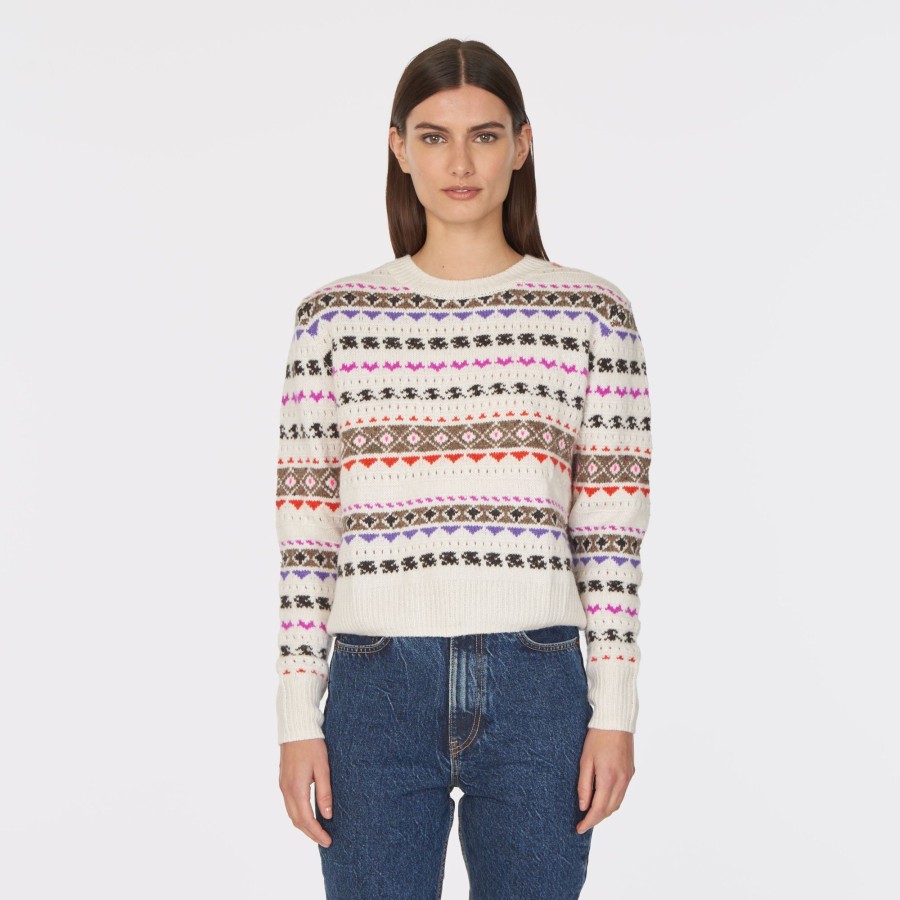 Autumn Cashmere Fair Isle Crew In Bright Combo | Sweaters