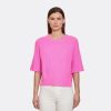 Autumn Cashmere Oversize Shaker Tee In Raspberry | Sweaters