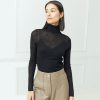 Autumn Cashmere Second Skin Sheer Mock | Sweaters