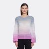 Autumn Cashmere Puff Sleeve Gradient Stripe Crew | Sweaters