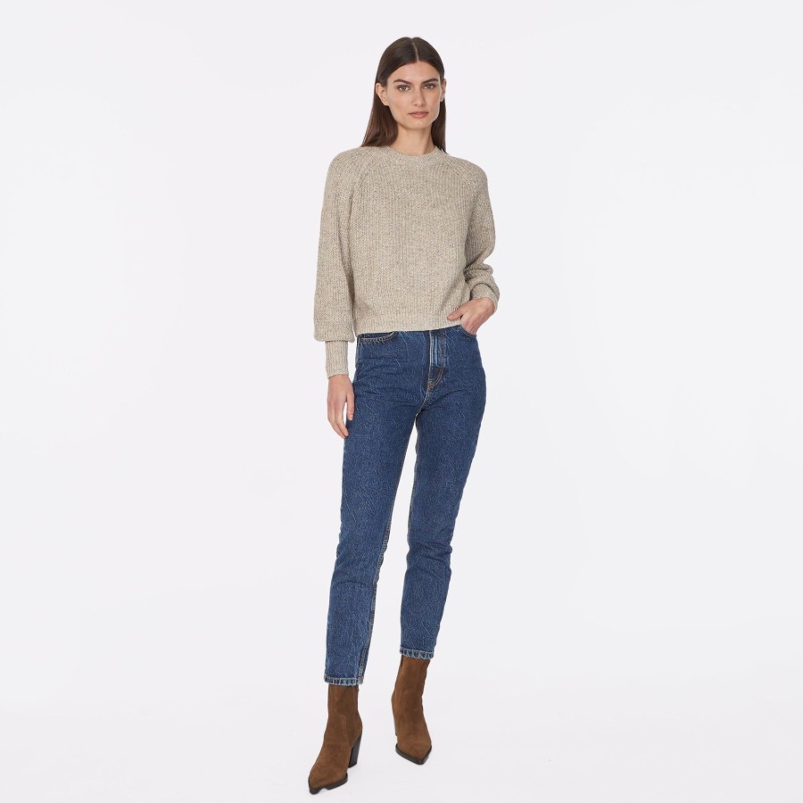 Autumn Cashmere Donegal Shaker Puff Sleeve Crew | Sweaters