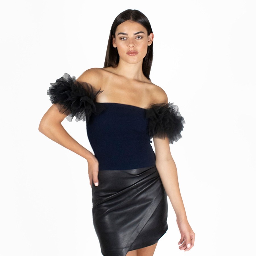 Autumn Cashmere Tulle Off-The-Shoulder | Tops