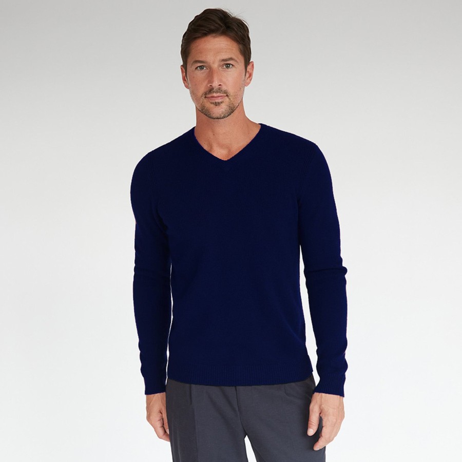 Autumn Cashmere Basic V-Neck In Navy | Clothing