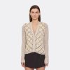 Autumn Cashmere Hand Crochet Daisy Cardigan In Sand Dollar Combo | Cardigans