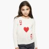 Autumn Cashmere Kids Queen Of Hearts Jacquard In Tofu | Clothing