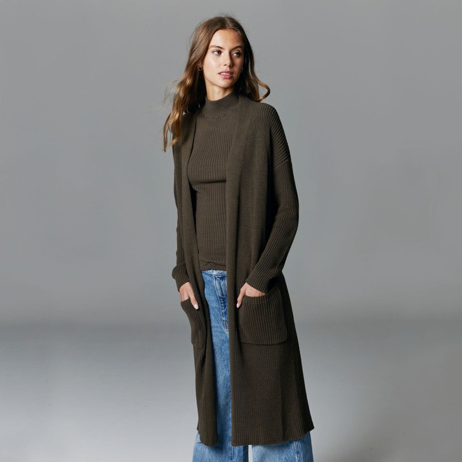 Autumn Cashmere Shaker Open Coatigan W/ Pockets | Cardigans